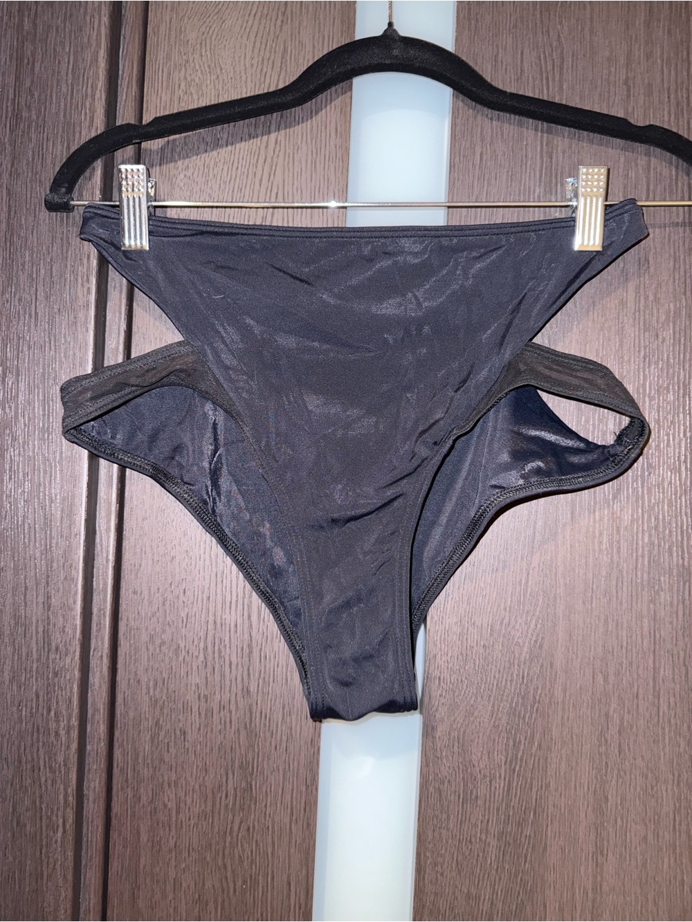 RESORT Black High-Cut Bikini Bottom Size US6